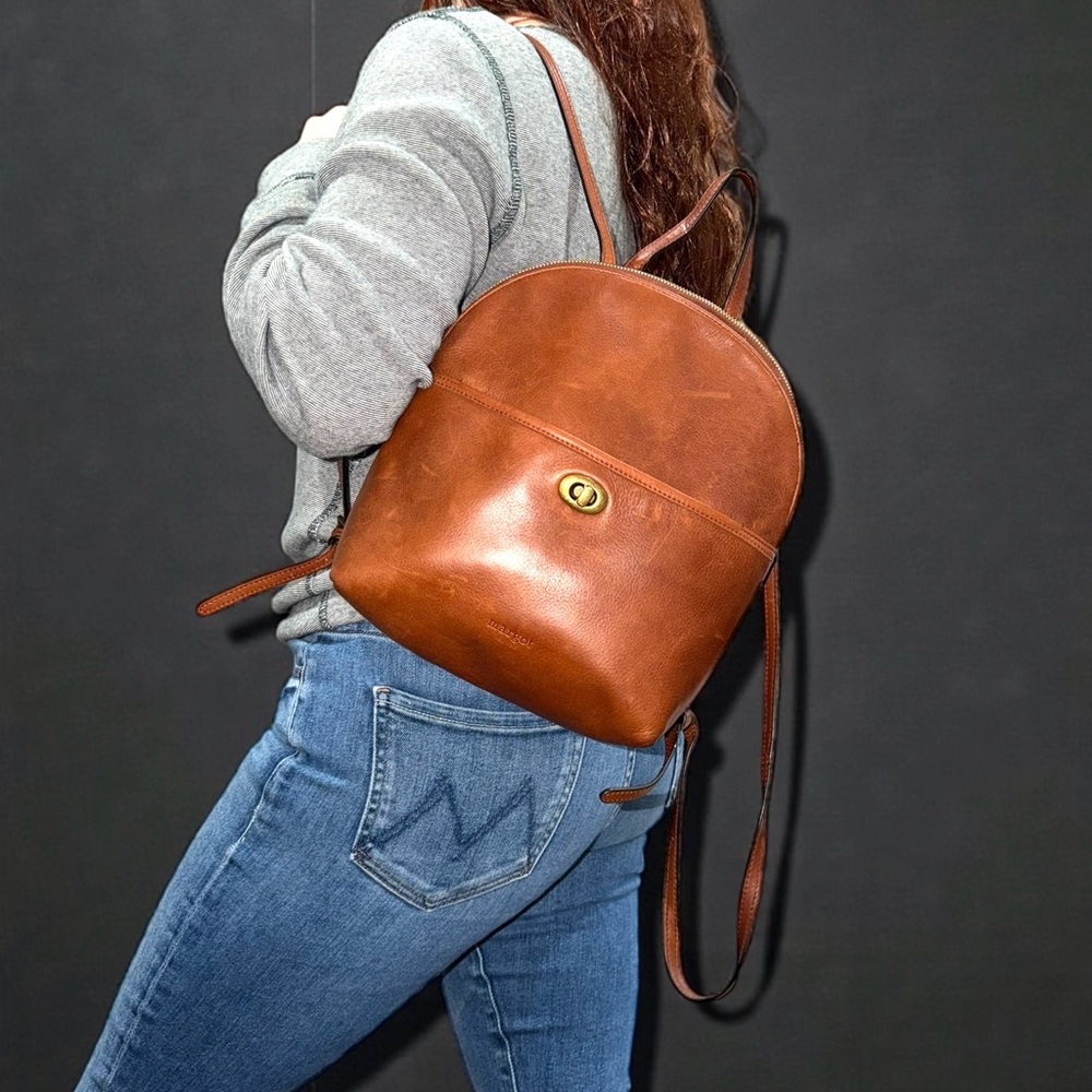 Brown Leather Backpack - image 1